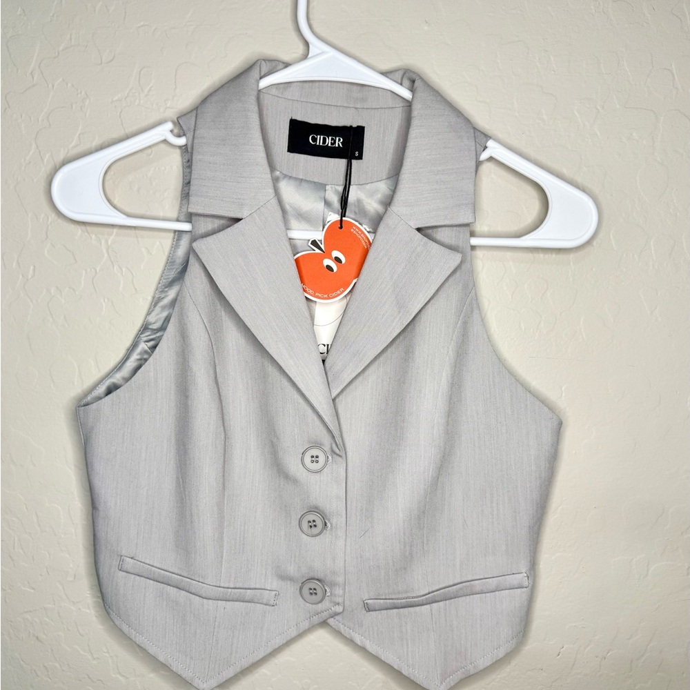 Cider Gray Button-Up Vest